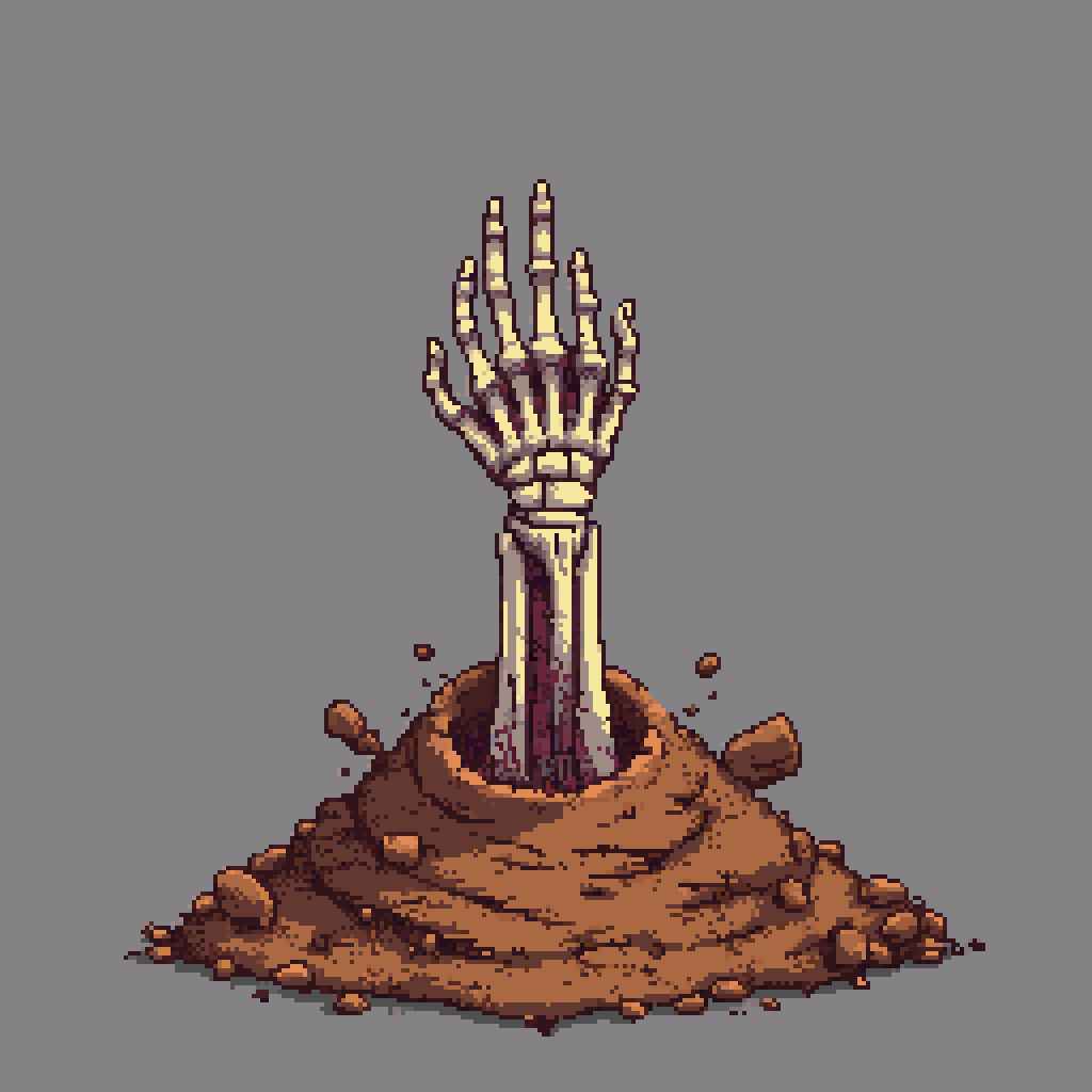Zombie hand bursting...-651843-0